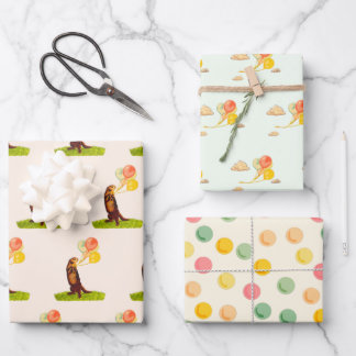 Hoja plana de envolvimiento de papel Otter de 3