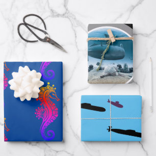 Hoja plana de envolvimiento de papel submarino de 