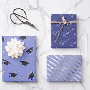 Hoja plana de graduación de lavanda púrpura de 3