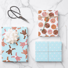 Hoja plana de papel azul para bebé de 3