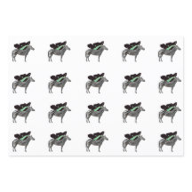 Hoja plana de papel de envolvimiento de cebra alad