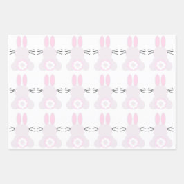 Hoja plana de papel de envolvimiento de conejo de 