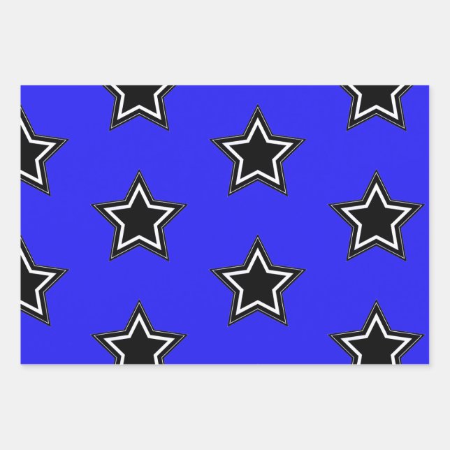 Hoja plana de papel de envolvimiento de estrella m (Anverso)