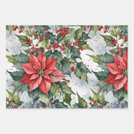 Hoja plana de papel de envolvimiento de invierno d