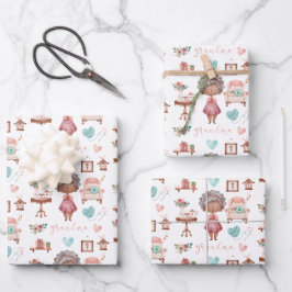 Hoja plana de papel de envolvimiento de la abuela 