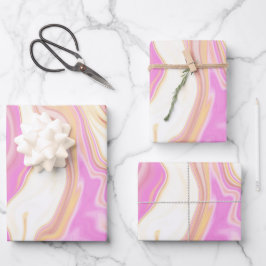 Hoja plana de papel de envolvimiento de patrón ros