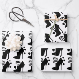 Hoja plana de papel de envolvimiento de zapatos ne