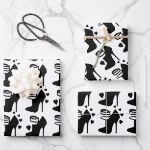 Hoja plana de papel de envolvimiento de zapatos ne