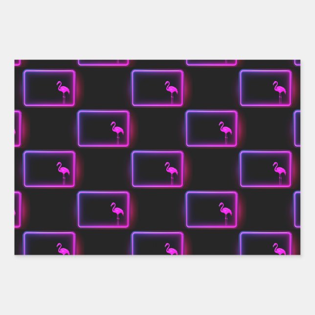 Hoja plana de papel de envolvimiento Flamingo de b (Anverso 3)