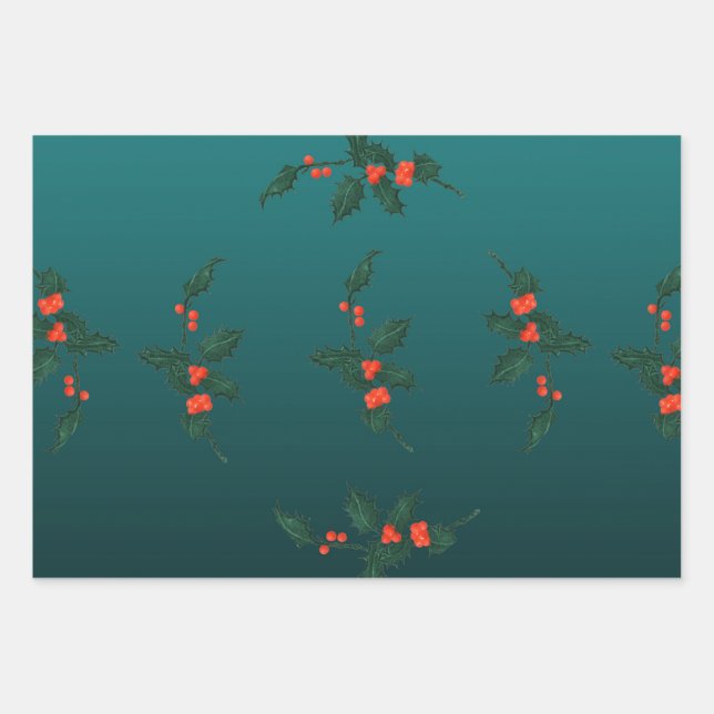 Hoja plana de papel de envolvimiento Mistletoe de  (Anverso)