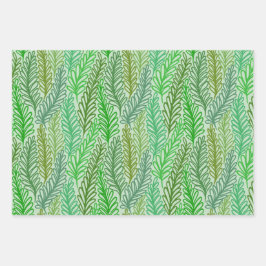 Hoja plana de papel de regalo de impresión de hoja