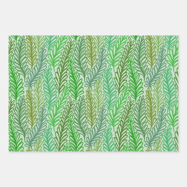 Hoja plana de papel de regalo de impresión de hoja (Anverso)