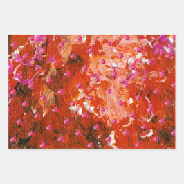 Hoja plana de papel de San Valentín Rojo de 3