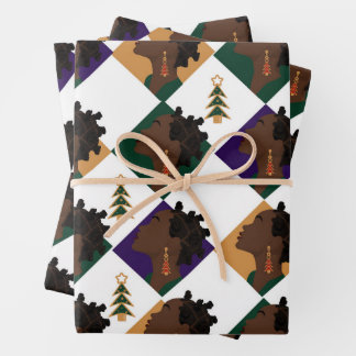 Hoja plana de papel violeta de bantú de 3