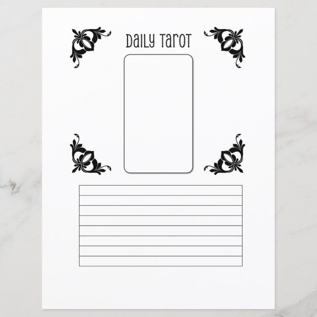 Hoja Tarot diaria (Anverso)