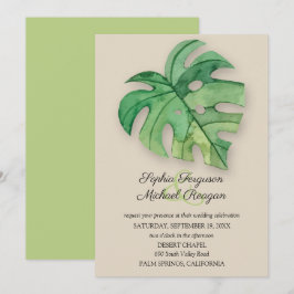 Hoja tropical de Monstera en una boda de Tan invit