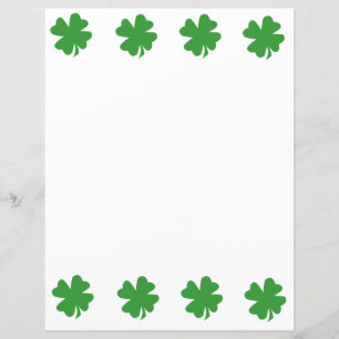 Hoja verde de papel de cuatro hojas