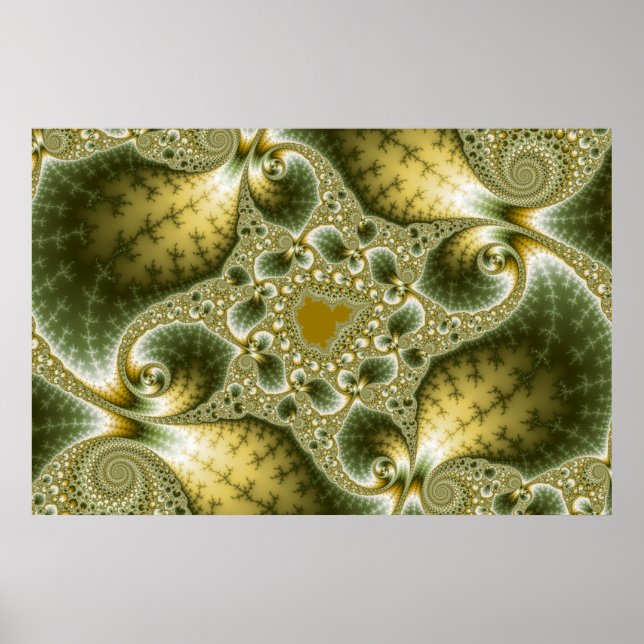 Hoja Y Oro - Arte Fractal (Frente)