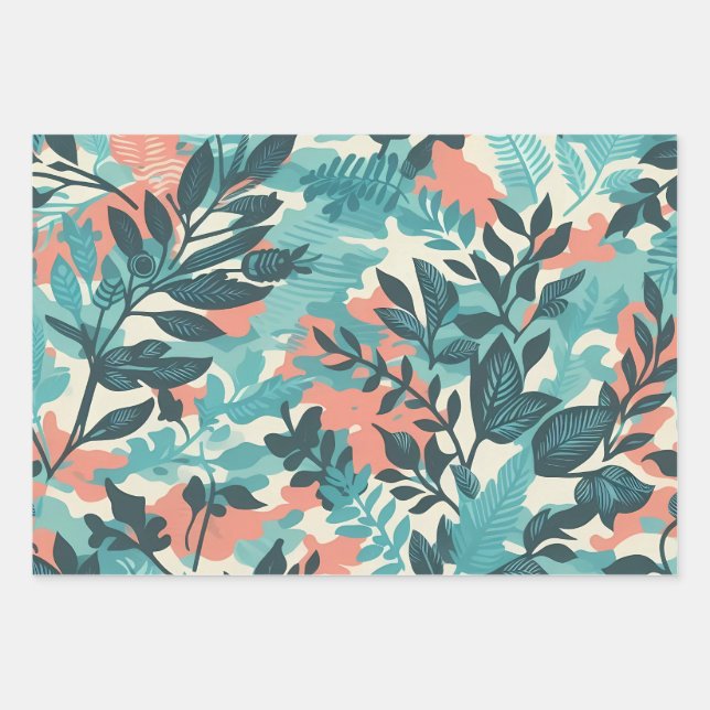 Hojas abstractas de camuflaje (Anverso)