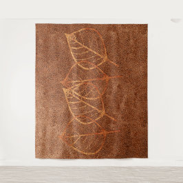 Hojas acogedoras Formas Tapiz De Aspecto De Cobre