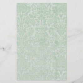 Hojas adicionales de damasco verde de la menta