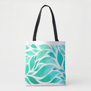 Hojas anidadas en la bolsa de agua Ombre Tote Bag