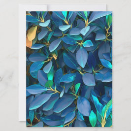 Hojas azules místicas