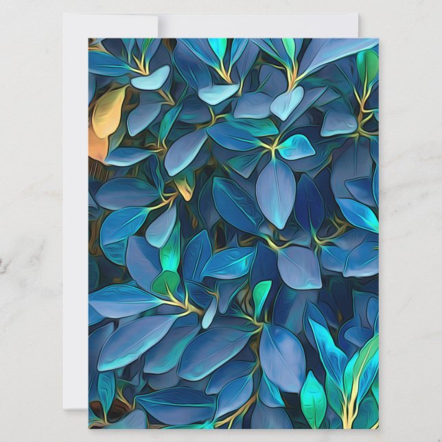 Hojas azules místicas (Anverso)