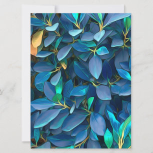 Hojas azules místicas