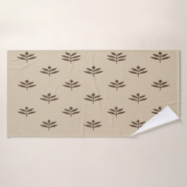 Hojas beige y marrón