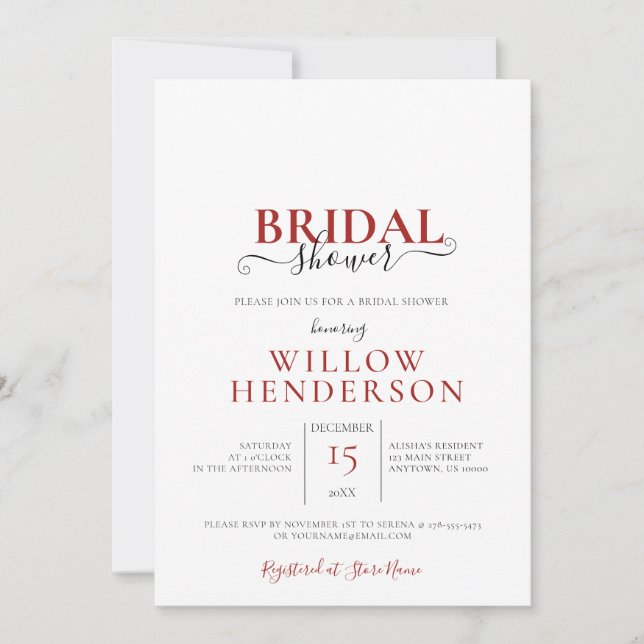 Hojas botánicas silenciadas Invitación a la ducha  (Anverso)