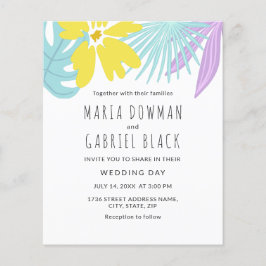 Hojas botánicas tropicales Moda Invitación a la bo