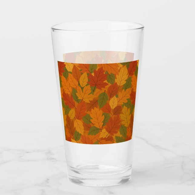 Hojas clásicas de otoño con patrón (Anverso)