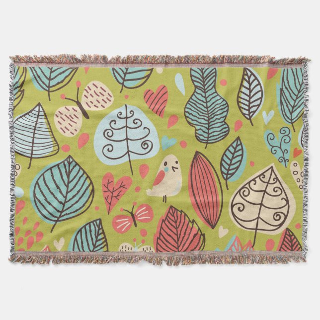 Hojas coloreadas Lanzar una manta (Anverso)