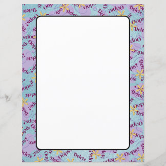 Hojas de 8.5" x 11" de papel estacionario de la pl