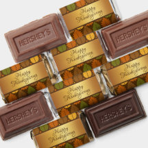 Hojas de Acción de Gracias y Monograma de Oro