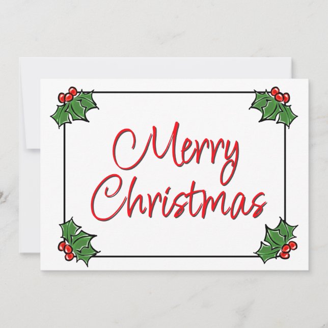 Hojas de acebo, bayas de acebo, corona de Navidad  (Anverso)