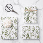 Hojas de acuarela de verde elegante<br><div class="desc">Patrón de hojas rústicas de acuarela.</div>