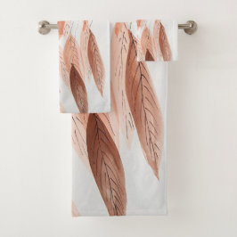 Hojas de Acuarela Marrón Terracota Beige Rubor