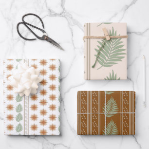 Hojas de ajuste de regalo botánico Boho Geo