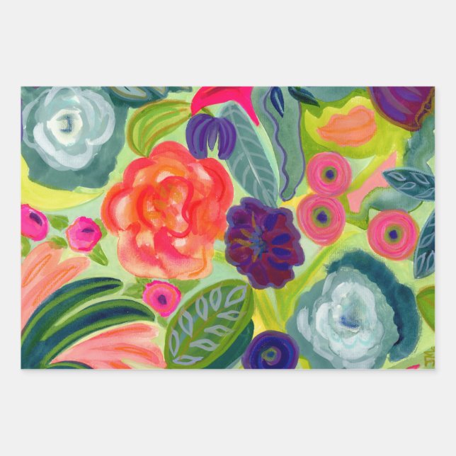 Hojas de ajuste de regalo Floral de Rapsody (Anverso)