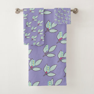 Hojas De Aqua Pálida Con Regalo De Lavanda De Flor