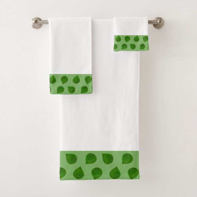 Hojas de árbol de jade sobre verde y blanco (In situ)