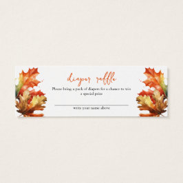 Hojas de arce caen bebé ducha Diaper Raffle