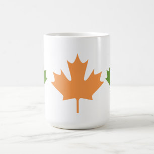 hojas de arce coloridas - tazas