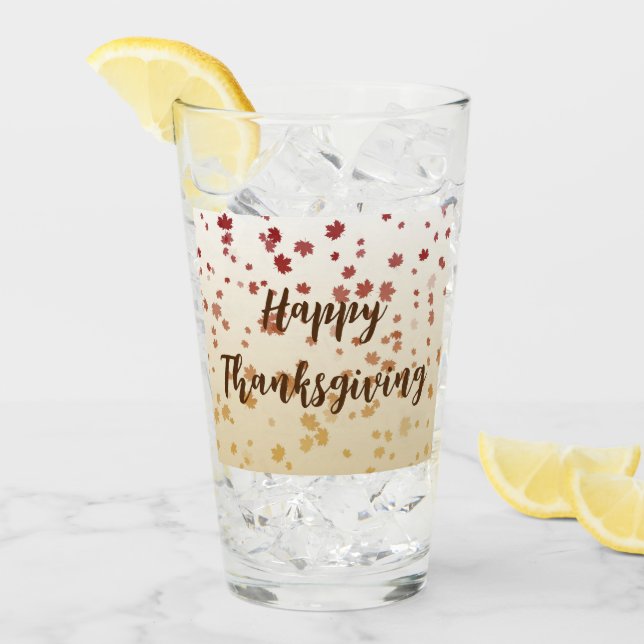 Hojas de arce de Acción de Gracias (Anverso (hielo))