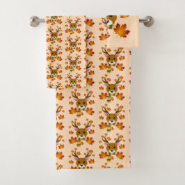 Hojas de arce de ciervo de otoño