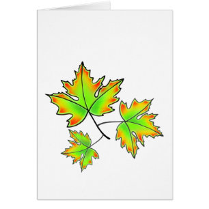 Hojas de arce, hojas botánicas, hojas verdes naran