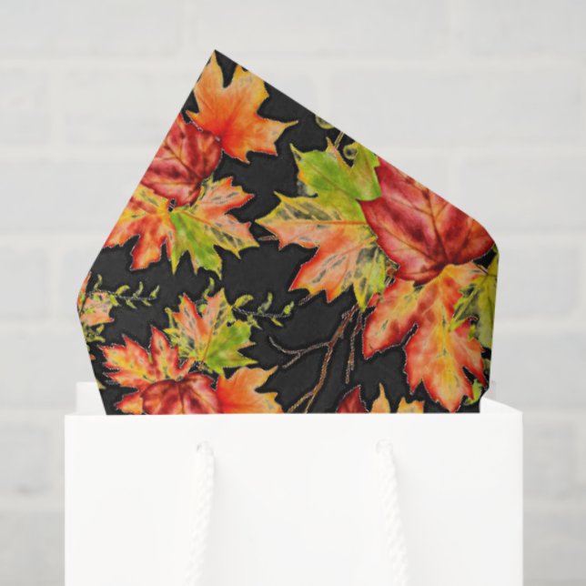 Hojas de arce otoñales papel tisular patrón (Bolsa de regalo)