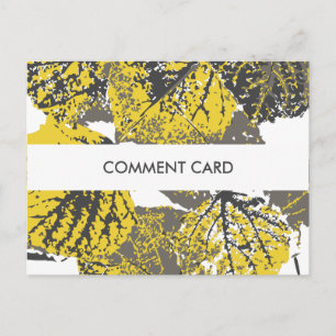 hojas de aspen de tarjeta de comentario